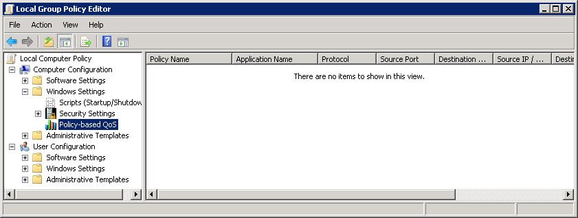 add new policy using context menu